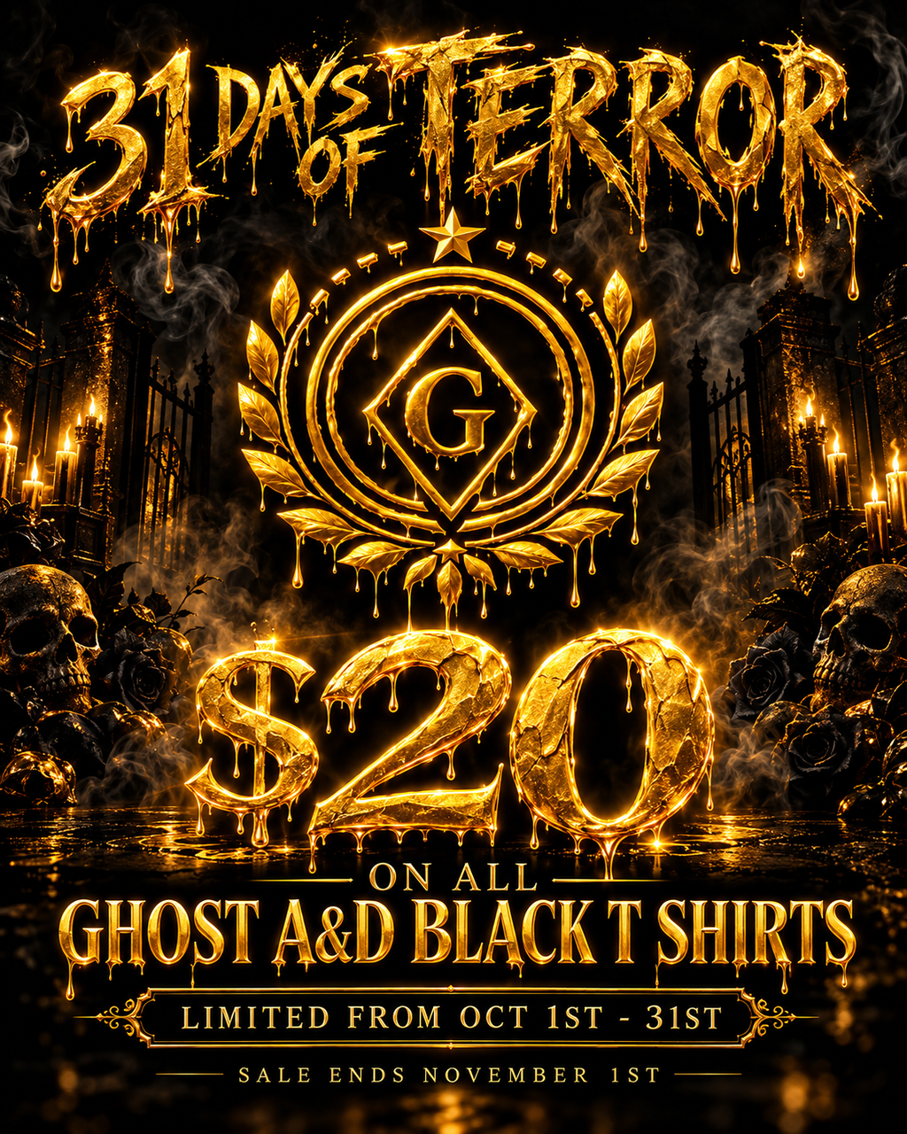 Black GHOST A&D SHIRT
