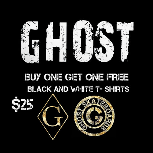GHOST BLACK T SHIRTS